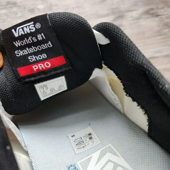 VANS Men's Ave Pro Blanc De Blanc White Black Skate Shoe Sneakers M 7 / W 8.5 US