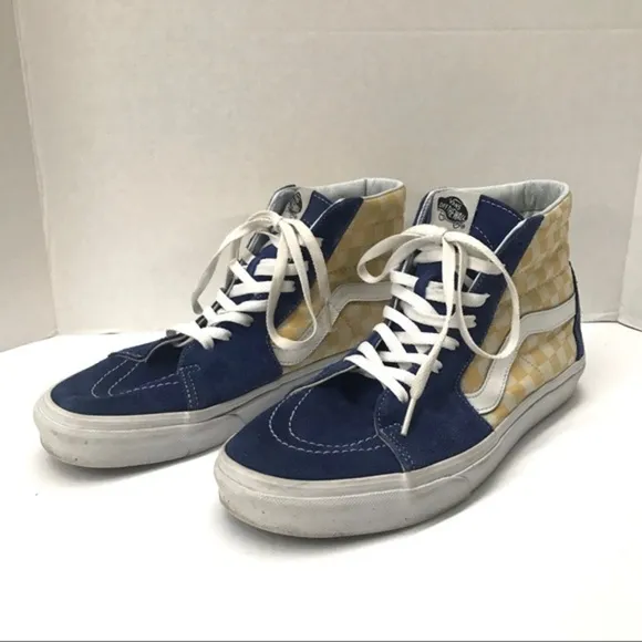 Vans Mens Sk8-Hi BMX True Blue Yellow‎ Checkerboard