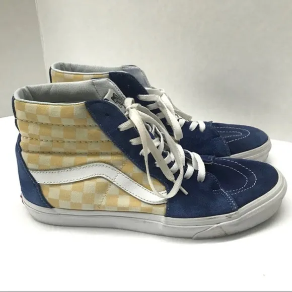 Vans Mens Sk8-Hi BMX True Blue Yellow‎ Checkerboard