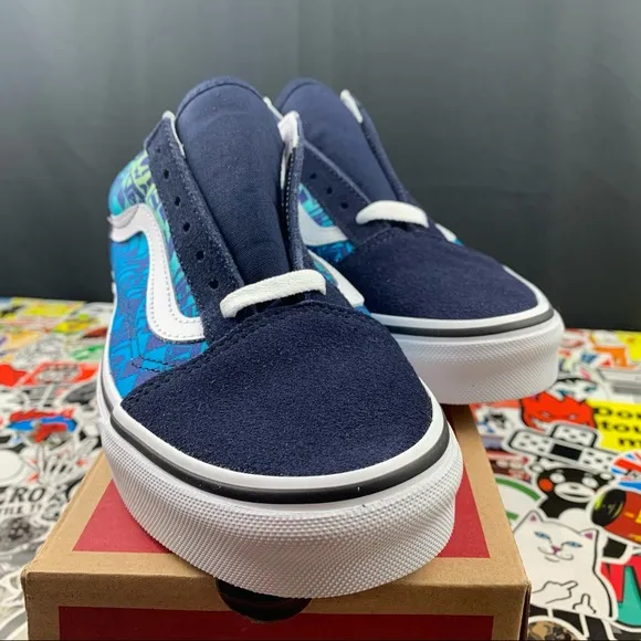 Vans Old Skool Logo Flame Suede 6.5 Womens