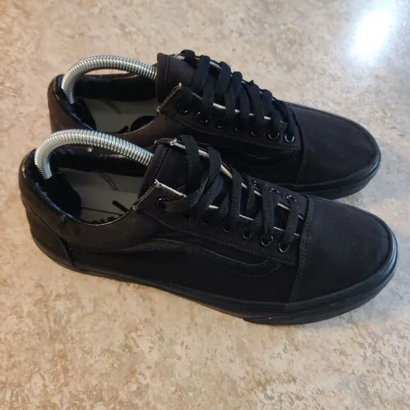 Vans Shoes Mens 9 / Women's 10.5 Lace Up Leather Accents Flat Skater Sneakers