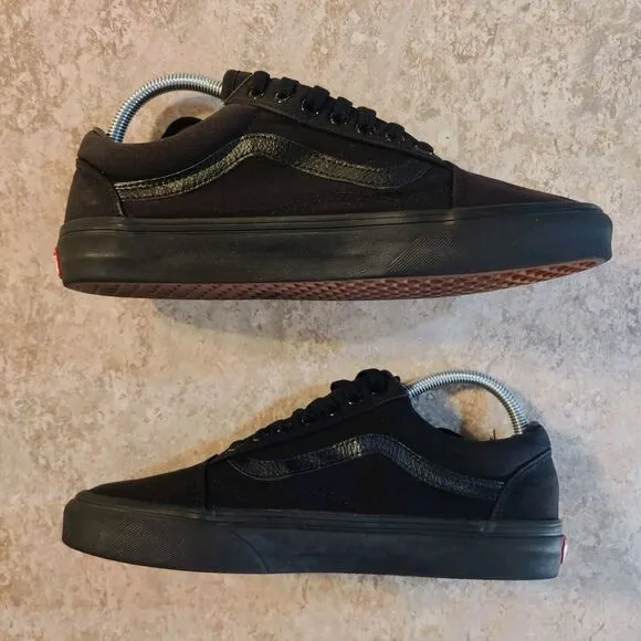 Vans Shoes Mens 9 / Women's 10.5 Lace Up Leather Accents Flat Skater Sneakers