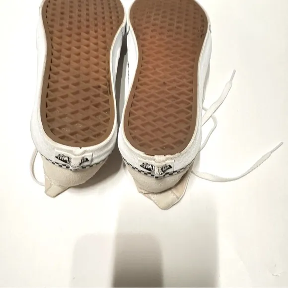 Vans Sk8-Hi Men’s Tapered Checkerboard Foxing High Top Sneakers M9.5 W11 Cream