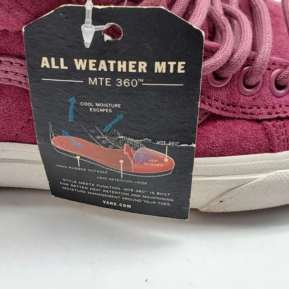 Vans Sk8-Hi Mte Suede Sneaker Shoes In Dry Rose Womens Size 5