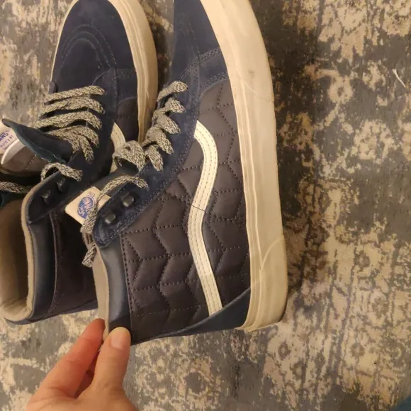 Vans SK8-Hi Scotchgard Men's Sz 8.5 All Weather Blue Suede Shoes Sneakersgafaul-