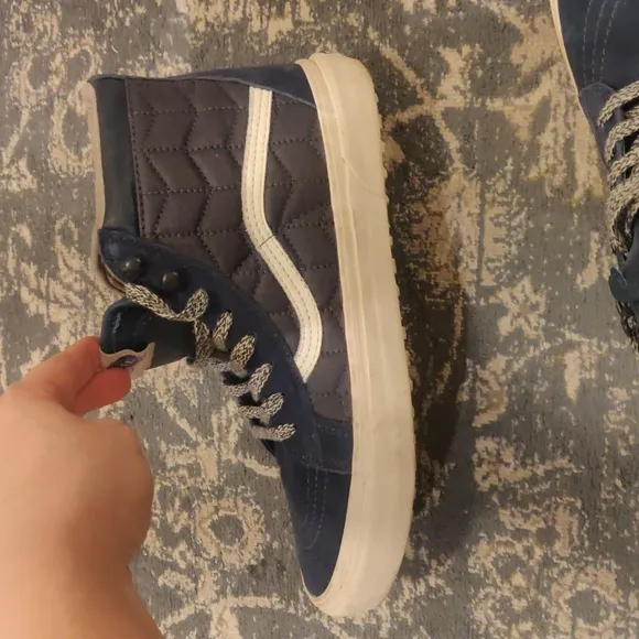 Vans SK8-Hi Scotchgard Men's Sz 8.5 All Weather Blue Suede Shoes Sneakersgafaul-