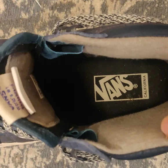 Vans SK8-Hi Scotchgard Men's Sz 8.5 All Weather Blue Suede Shoes Sneakersgafaul-