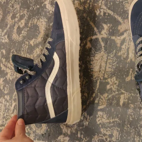 Vans SK8-Hi Scotchgard Men's Sz 8.5 All Weather Blue Suede Shoes Sneakersgafaul-