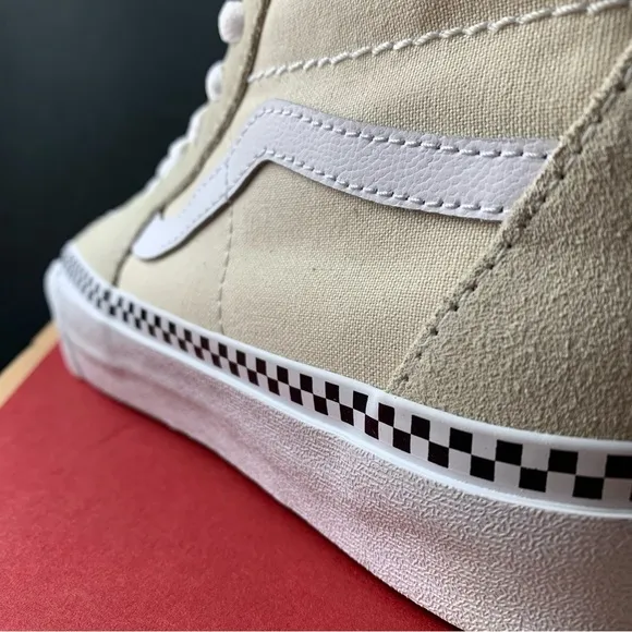 Vans Sk8-Hi Tan Checkered Tapered Women's Various Sizes