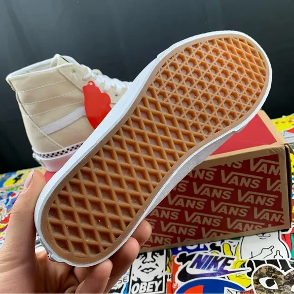Vans Sk8-Hi Tan Checkered Tapered Women's Various Sizes