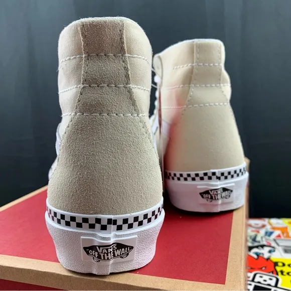 Vans Sk8-Hi Tan Checkered Tapered Women's Various Sizes