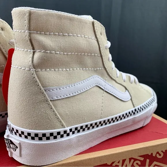 Vans Sk8-Hi Tan Checkered Tapered Women's Various Sizes