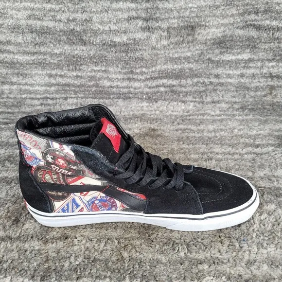 VANS Sk8-Hi Vintage Skateboarding Brewer Ale Beer Label Mens 8 Womens 9.5