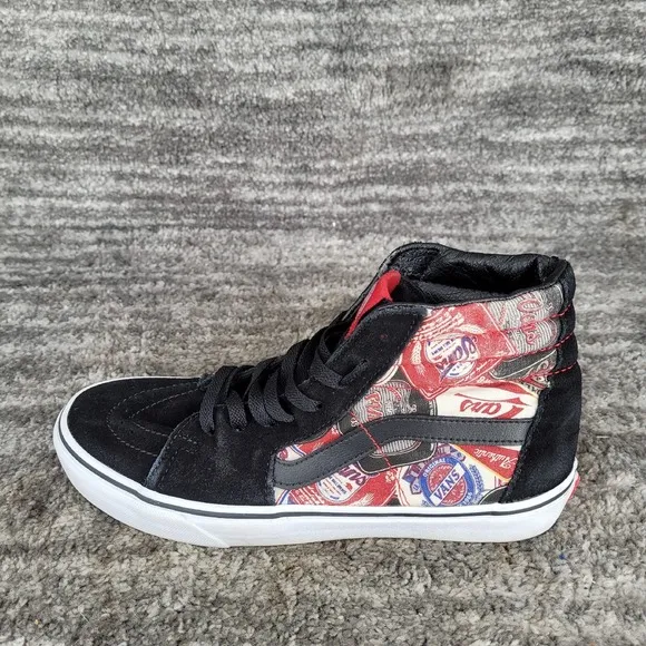 VANS Sk8-Hi Vintage Skateboarding Brewer Ale Beer Label Mens 8 Womens 9.5