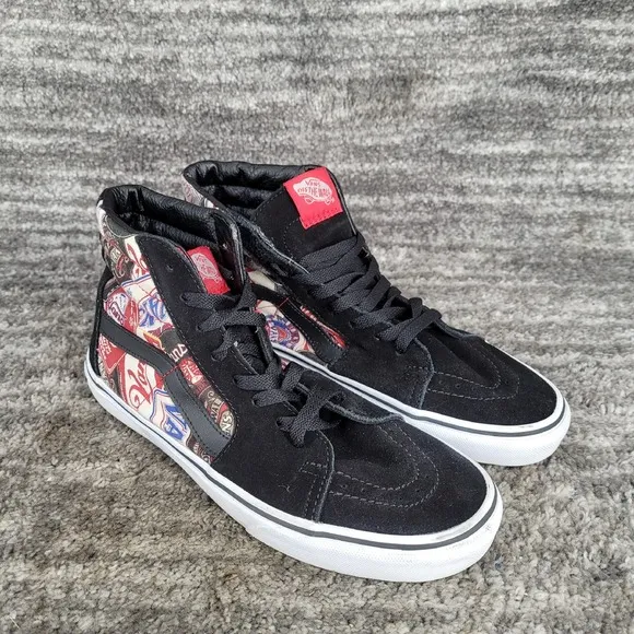 VANS Sk8-Hi Vintage Skateboarding Brewer Ale Beer Label Mens 8 Womens 9.5
