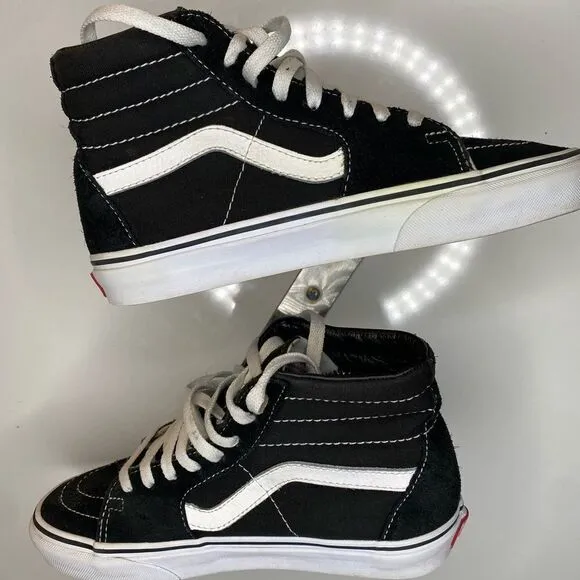 Vans SK8-Hi Old Skool High Tops Mens Size 5 Black Skateboard Shoes W6,5