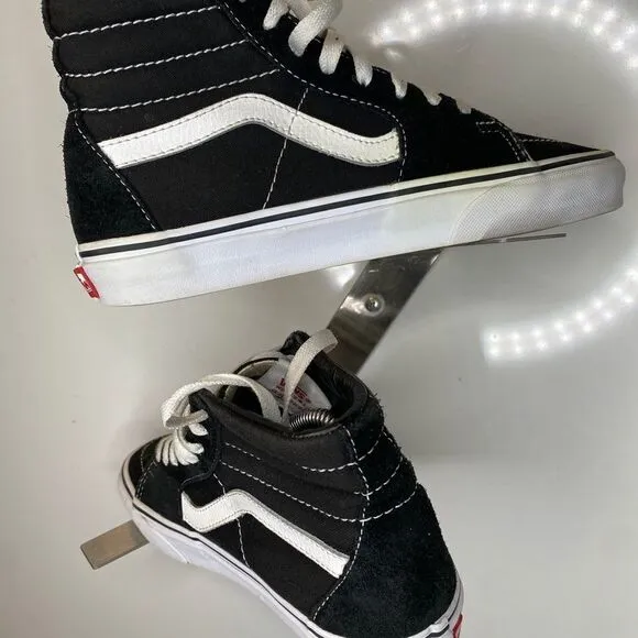 Vans SK8-Hi Old Skool High Tops Mens Size 5 Black Skateboard Shoes W6,5