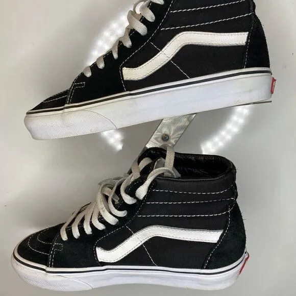 Vans SK8-Hi Old Skool High Tops Mens Size 5 Black Skateboard Shoes W6,5
