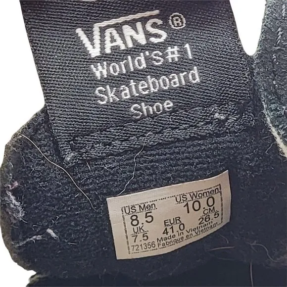 Vans Sk8-Mid Black Rose With Thorns Shoes High Top Mens 8.5 - Womens 10 721356