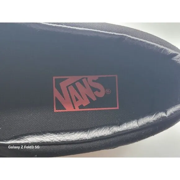 Vans Slip On Love You To Death Black silver Canvas Shoes Men Size 11