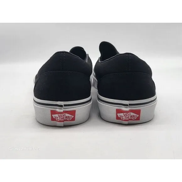 Vans Slip On Love You To Death Black silver Canvas Shoes Men Size 11