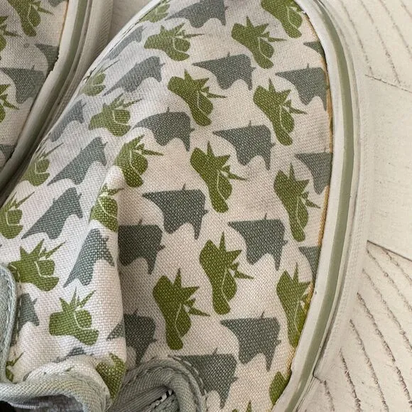 Vans Unique Abstract Shapes Very Rare VTG Y2k Shoes Size Mens Sz 7.5 Womens 9