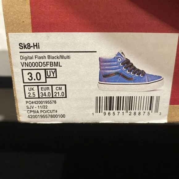 Vans UY Sk8-Hi Sneaker Digital‎ Flash Black/ Multi