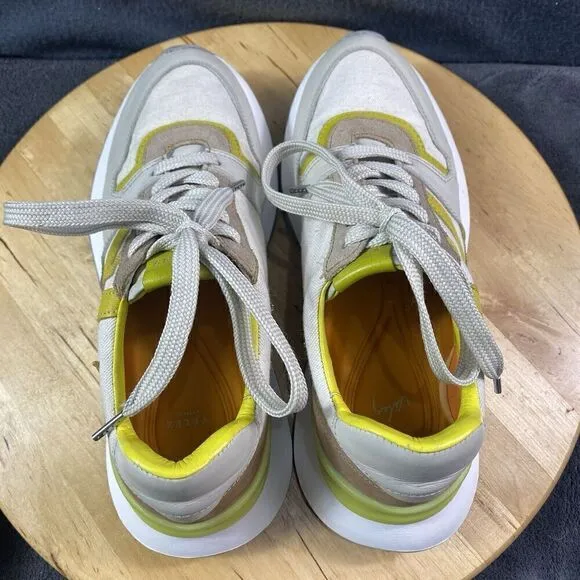 VELEZ TECHNOLOGICAL Athletic Shoes Tennis Leather Canvas Women's Size 39 Neutral