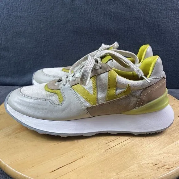 VELEZ TECHNOLOGICAL Athletic Shoes Tennis Leather Canvas Women's Size 39 Neutral