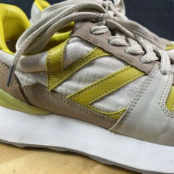 VELEZ TECHNOLOGICAL Athletic Shoes Tennis Leather Canvas Women's Size 39 Neutral