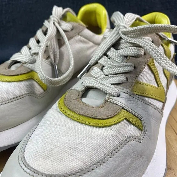 VELEZ TECHNOLOGICAL Athletic Shoes Tennis Leather Canvas Women's Size 39 Neutral