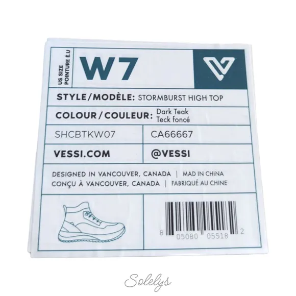 Vessi Stormburst Dark Teak Tan High Top Knit Waterproof Sneaker Boot Womens 7
