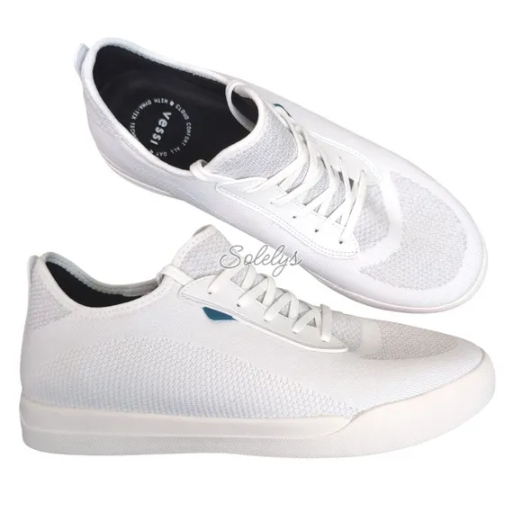 Vessi Weekend Marble White Waterproof Dyma-Tex Knit Casual Sneaker Mens 13