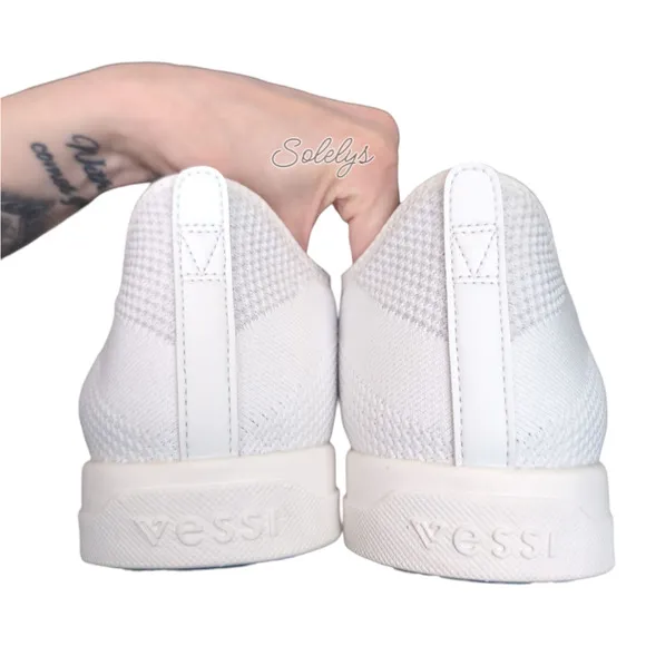 Vessi Weekend Marble White Waterproof Dyma-Tex Knit Casual Sneaker Mens 13