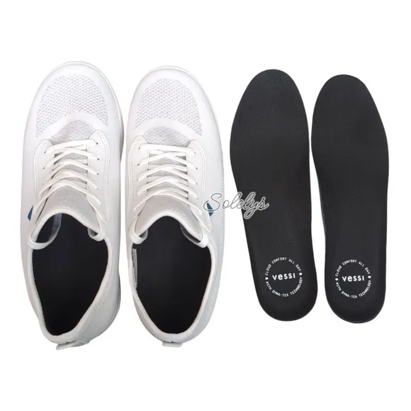 Vessi Weekend Marble White Waterproof Dyma-Tex Knit Casual Sneaker Mens 13