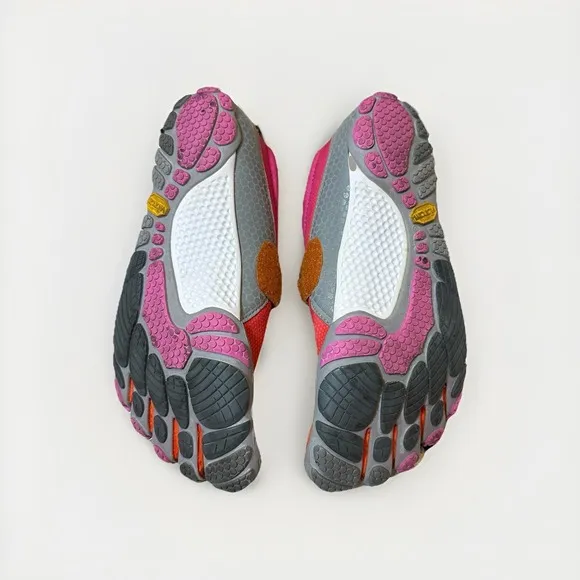 Vibram Fivefingers Bikila W343 Women's 38EU Magenta Orange  Gray Running Shoes