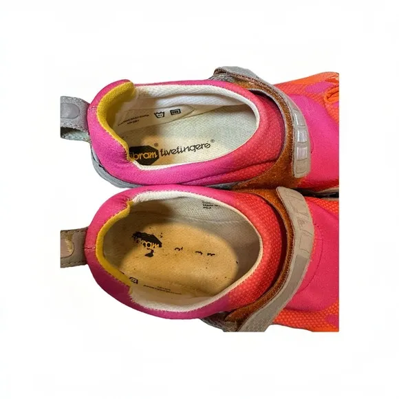 Vibram Fivefingers Bikila W343 Women's 38EU Magenta Orange  Gray Running Shoes