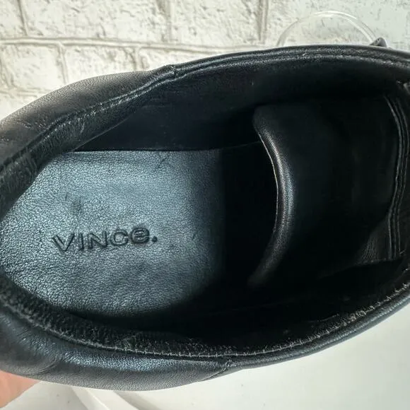Vince Black Sneakers Cantara Leather Slip On Shoes Neutral Minimal 9 39