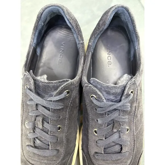 Vince Bornett $220 Men's Sneakers Shoes Size 11.5 Suede Blue
