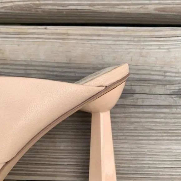 Vince Camuto Averessa Nude Leather Mule Heels 9