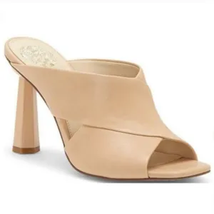 Vince Camuto Averessa Nude Leather Mule Heels 9