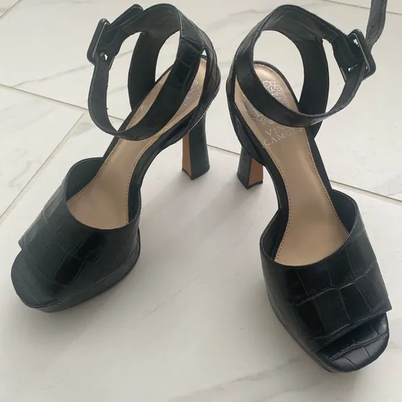Vince Camuto crocodile leather heels.