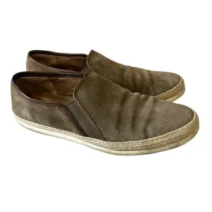 Vince Tan Suede Leather Casual Slip On Sneaker Acker Shoes Mens Size 9