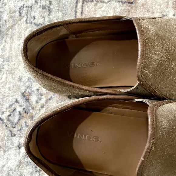 Vince Tan Suede Leather Casual Slip On Sneaker Acker Shoes Mens Size 9