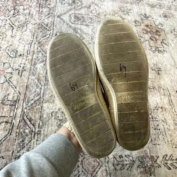 Vince Tan Suede Leather Casual Slip On Sneaker Acker Shoes Mens Size 9