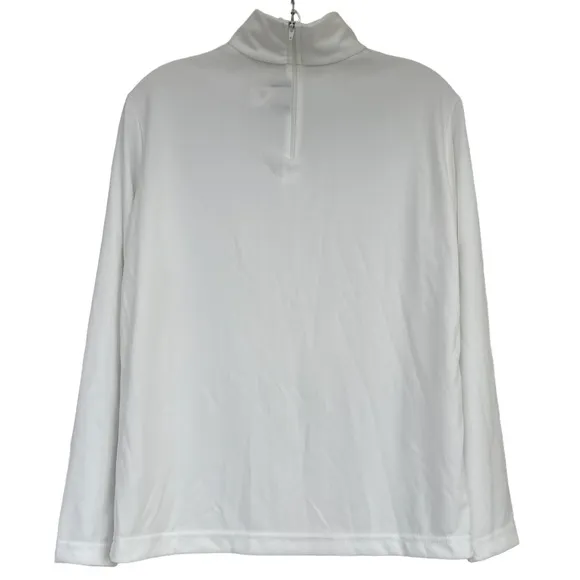 Vintage 60’s 70’s Turtleneck Long Sleeve Shirt Made USA White Retro Streetwear