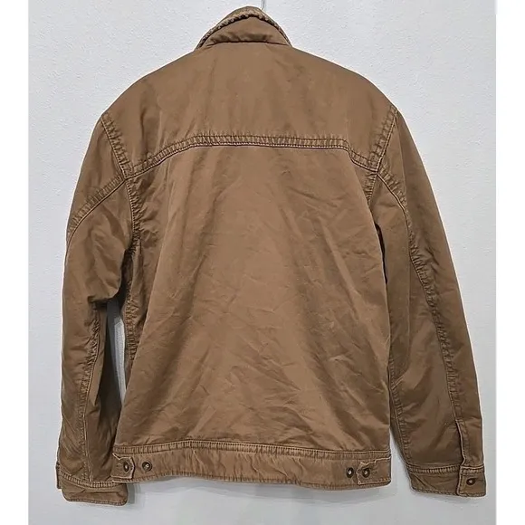 VINTAGE ABERCROMBIE &amp; FITCH DISTRESSED MILITARY JACKET BROWN MEN'S SIZE Medium‎
