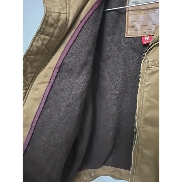 VINTAGE ABERCROMBIE &amp; FITCH DISTRESSED MILITARY JACKET BROWN MEN'S SIZE Medium‎