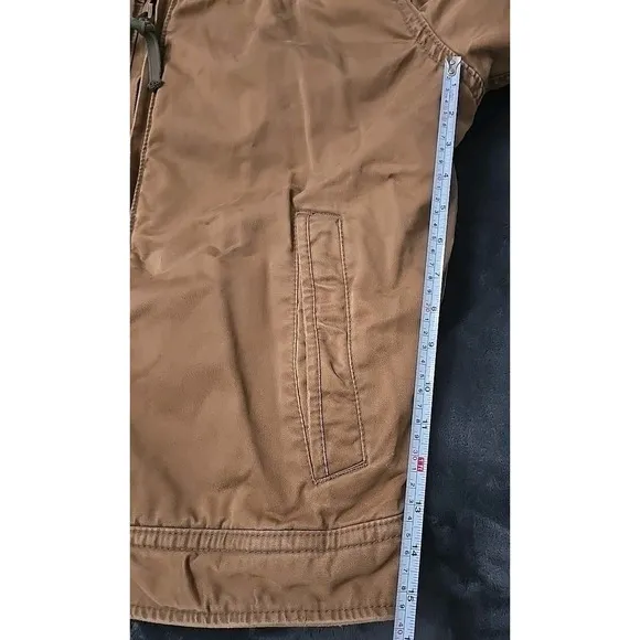 VINTAGE ABERCROMBIE &amp; FITCH DISTRESSED MILITARY JACKET BROWN MEN'S SIZE Medium‎
