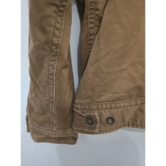 VINTAGE ABERCROMBIE &amp; FITCH DISTRESSED MILITARY JACKET BROWN MEN'S SIZE Medium‎